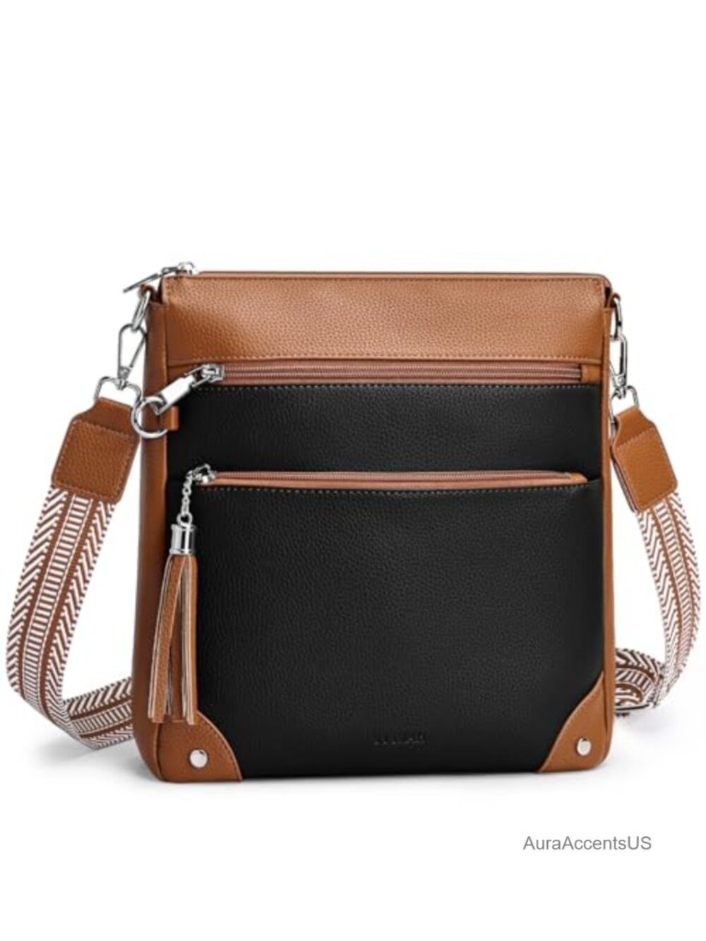 Anti Theft Crossbody Purse RFID Blocking Vegan Leather Travel Shoulder Bag